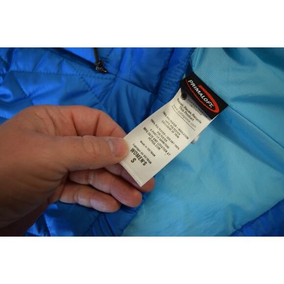 Patagonia Micro Puff Jacket Women’s Size Small Primaloft Silk Milk LOGO Quilted - Picture 5 of 6